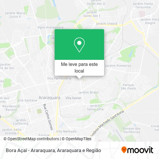 Bora Açaí - Araraquara mapa