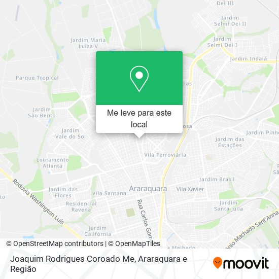 Joaquim Rodrigues Coroado Me mapa