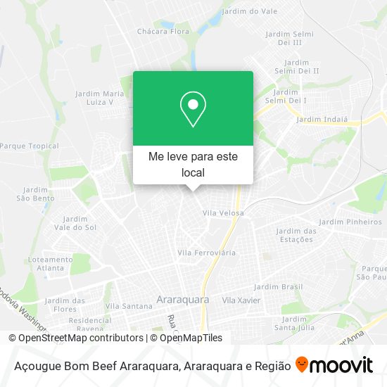 Açougue Bom Beef Araraquara mapa
