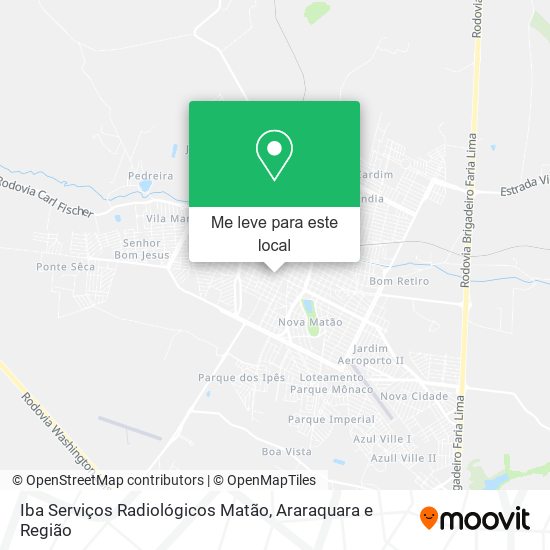 Iba Serviços Radiológicos Matão mapa