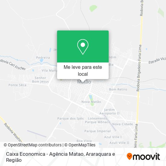 Caixa Economica - Agência Matao mapa