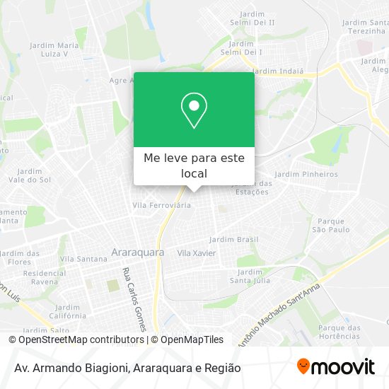 Av. Armando Biagioni mapa
