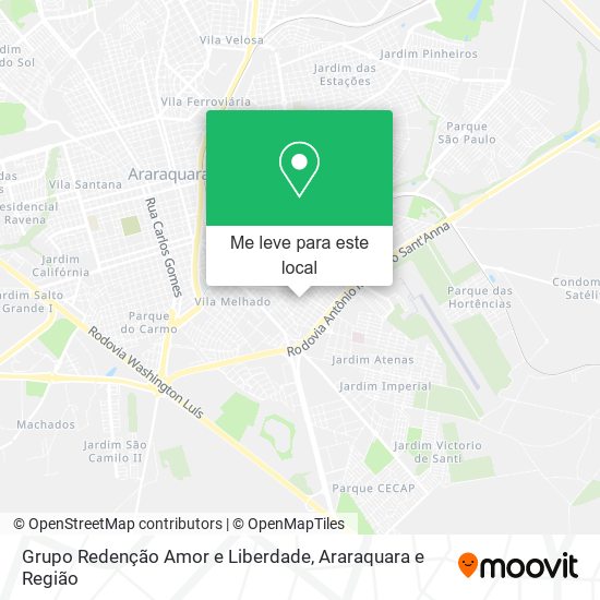Grupo Redenção Amor e Liberdade mapa