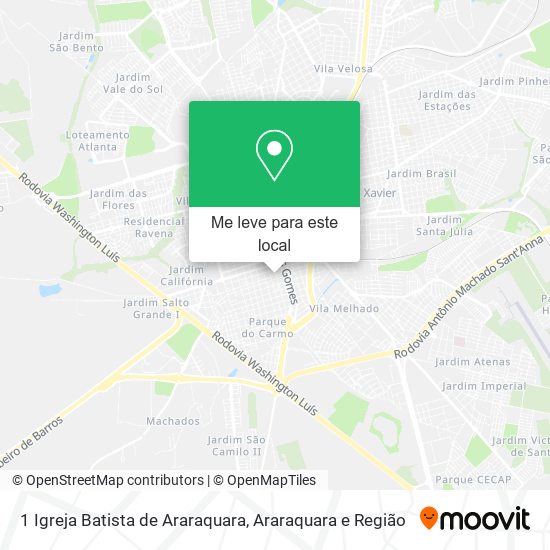 1 Igreja Batista de Araraquara mapa