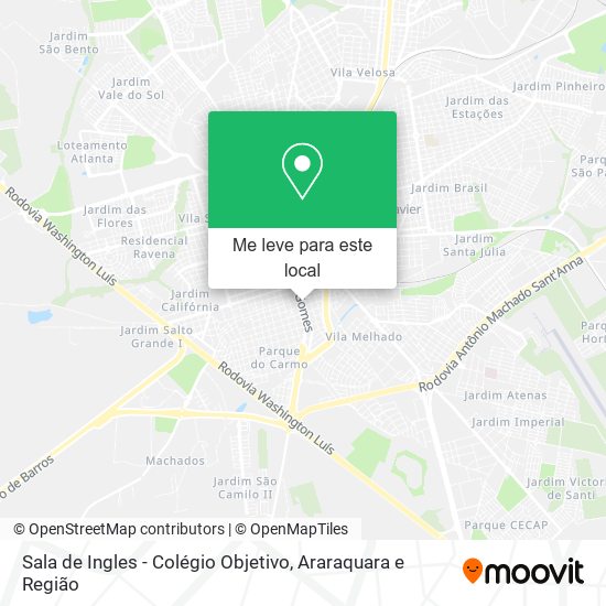 Sala de Ingles - Colégio Objetivo mapa
