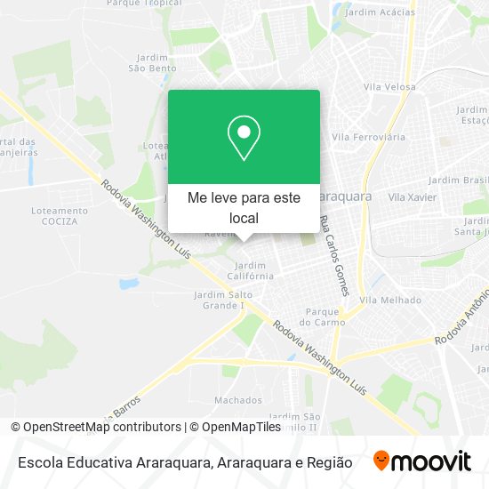 Escola Educativa Araraquara mapa