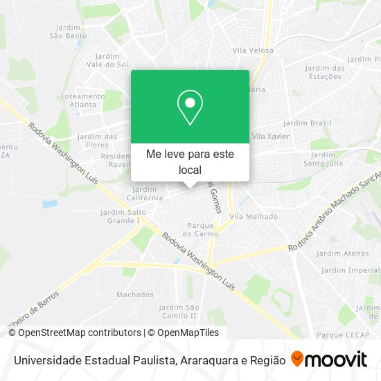 Universidade Estadual Paulista mapa