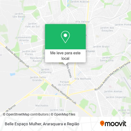 Belle Espaço Mulher mapa