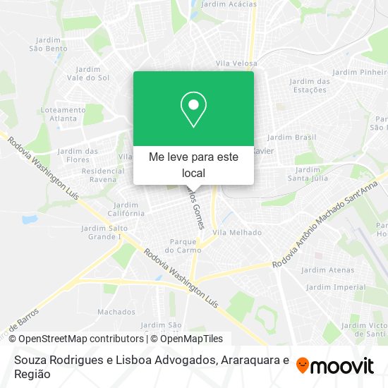 Souza Rodrigues e Lisboa Advogados mapa