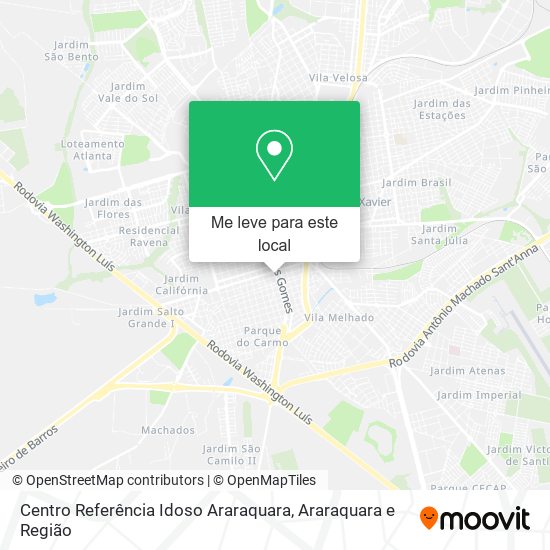 Centro Referência Idoso Araraquara mapa