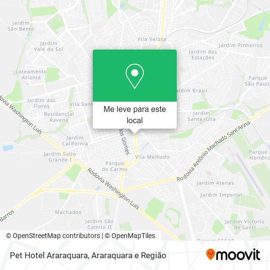 Pet Hotel Araraquara mapa