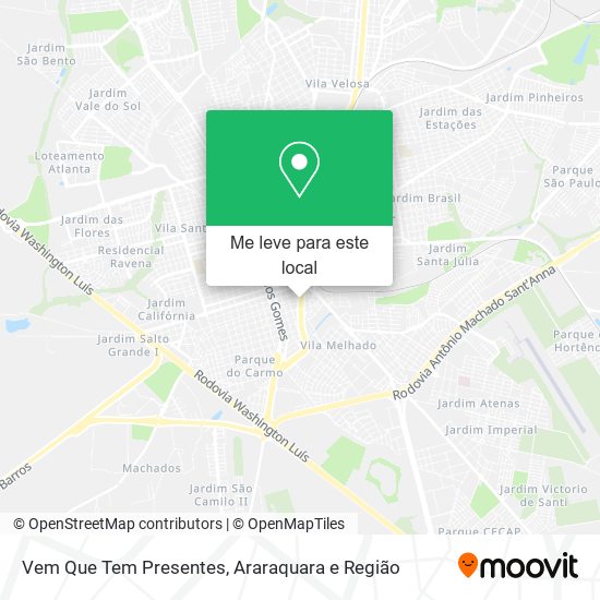 Vem Que Tem Presentes mapa