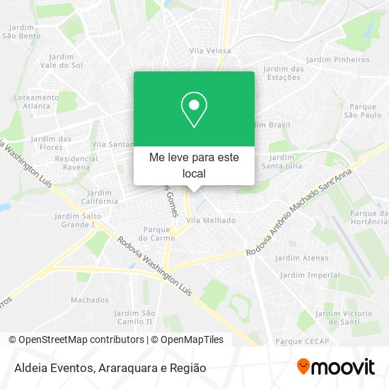 Aldeia Eventos mapa