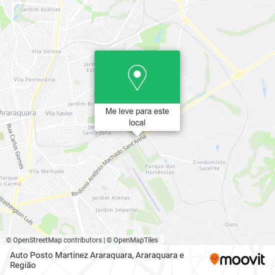 Auto Posto Martinez Araraquara mapa
