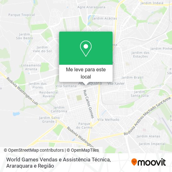 World Games Vendas e Assistência Técnica mapa