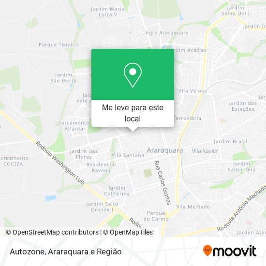 Autozone mapa