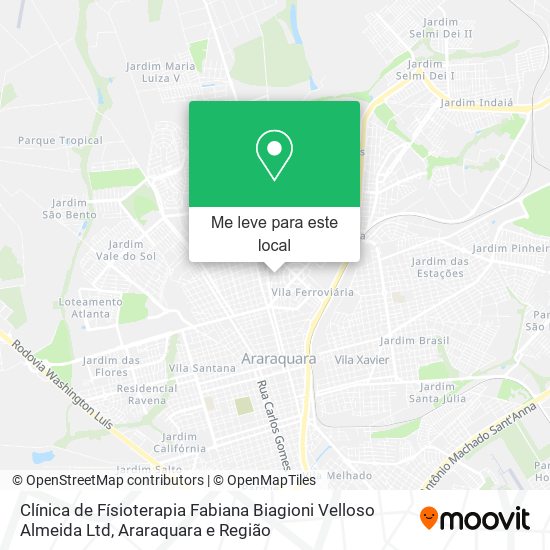 Clínica de Físioterapia Fabiana Biagioni Velloso Almeida Ltd mapa