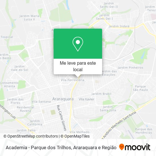 Academia - Parque dos Trilhos mapa