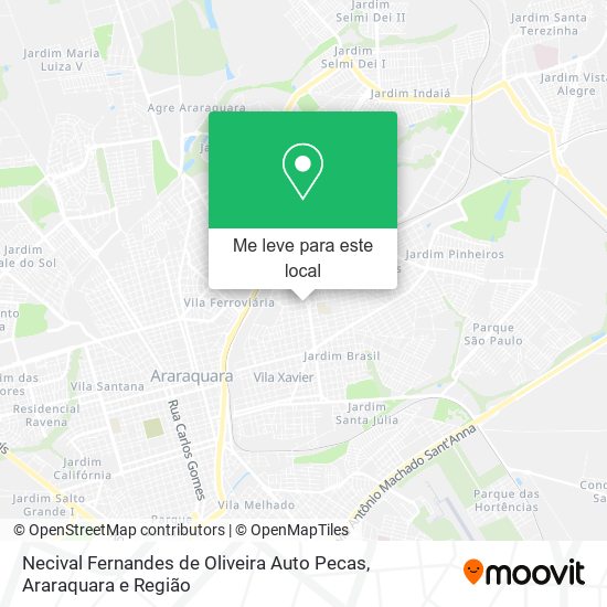 Necival Fernandes de Oliveira Auto Pecas mapa