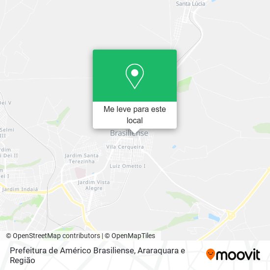 Prefeitura de Américo Brasiliense mapa