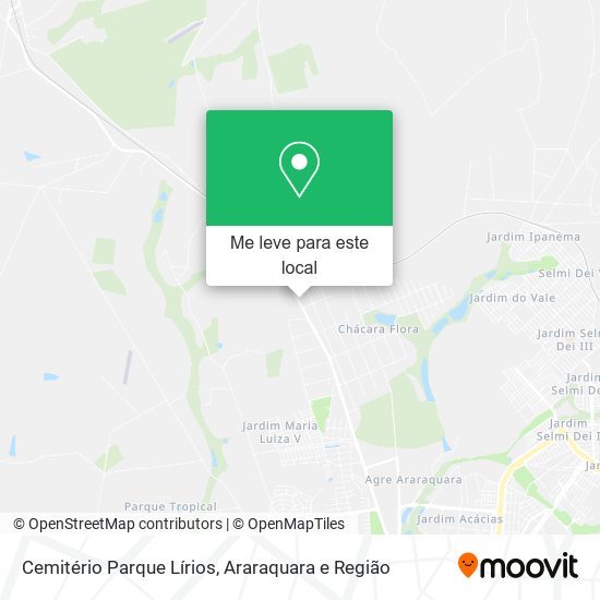 Cemitério Parque Lírios mapa