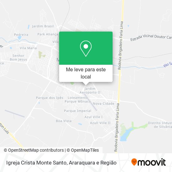 Igreja Crista Monte Santo mapa