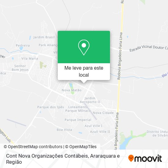 Cont Nova Organizações Contábeis mapa