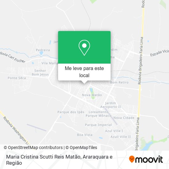 Maria Cristina Scutti Reis Matão mapa