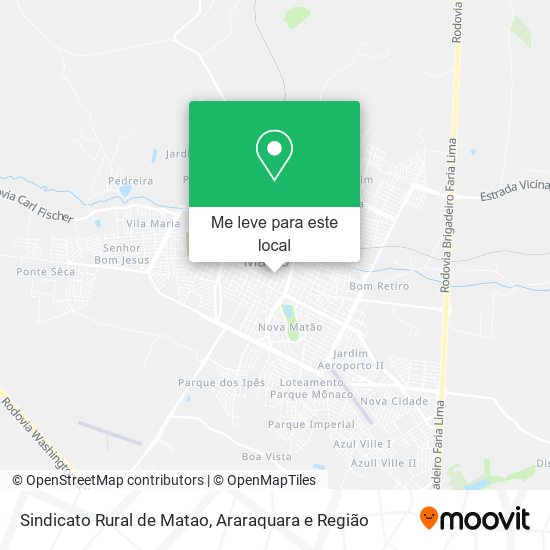 Sindicato Rural de Matao mapa