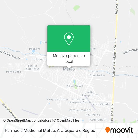 Farmácia Medicinal Matão mapa