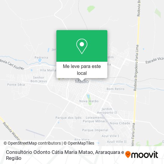 Consultório Odonto Cátia Maria Matao mapa