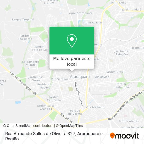 Rua Armando Salles de Oliveira 327 mapa