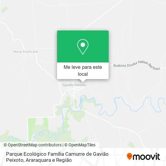 Parque Ecológico Família Camurre de Gavião Peixoto mapa