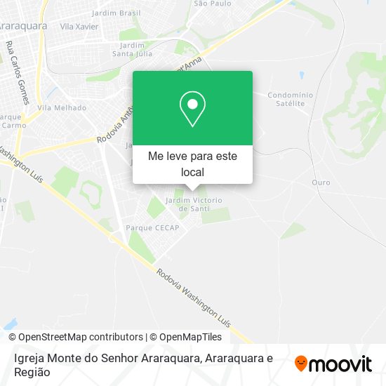 Igreja Monte do Senhor Araraquara mapa