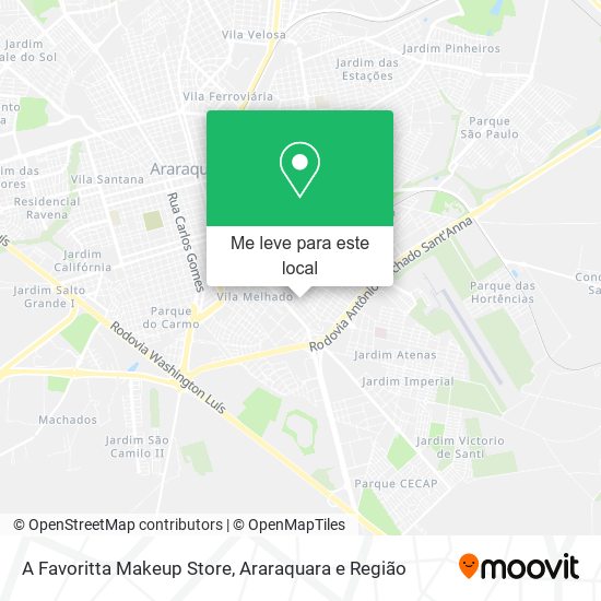 A Favoritta Makeup Store mapa