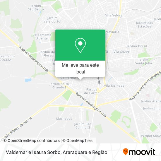 Valdemar e Isaura Sorbo mapa