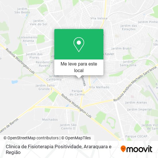 Clínica de Fisioterapia Positividade mapa