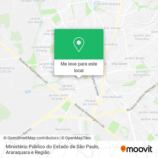 Ministério Público do Estado de São Paulo mapa