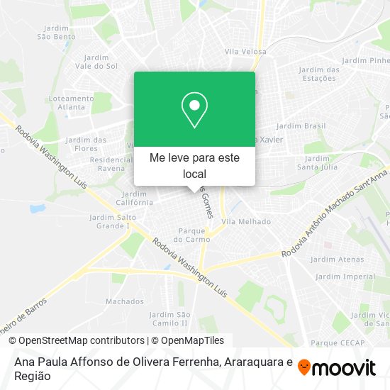 Ana Paula Affonso de Olivera Ferrenha mapa