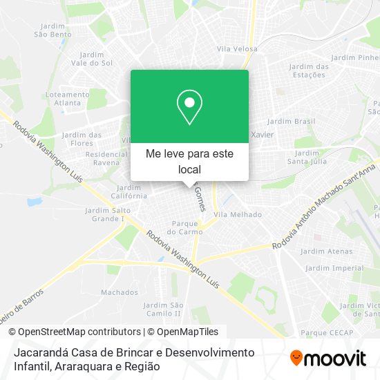 Jacarandá Casa de Brincar e Desenvolvimento Infantil mapa