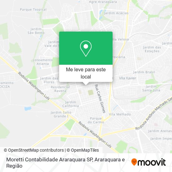 Moretti Contabilidade Araraquara SP mapa