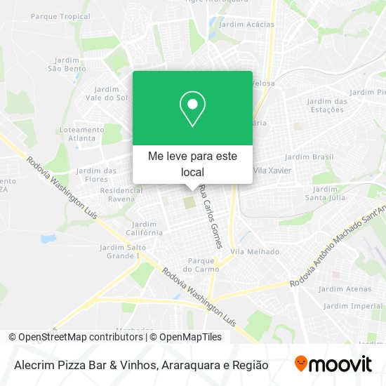 Alecrim Pizza Bar & Vinhos mapa