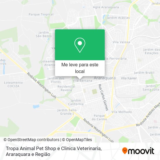 Tropa Animal Pet Shop e Clinica Veterinaria mapa