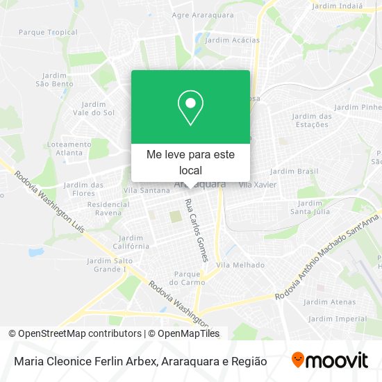 Maria Cleonice Ferlin Arbex mapa