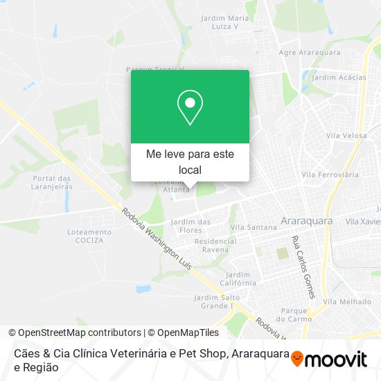 Cães & Cia Clínica Veterinária e Pet Shop mapa