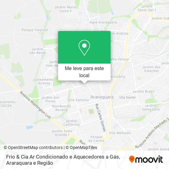 Frio & Cia Ar Condicionado e Aquecedores a Gás mapa