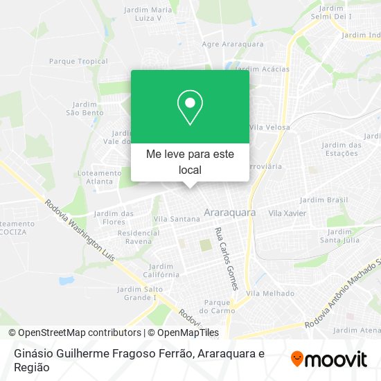 Ginásio Guilherme Fragoso Ferrão mapa