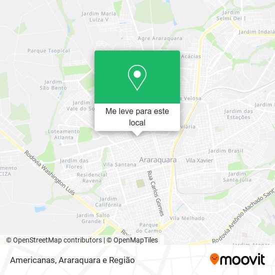 Americanas mapa