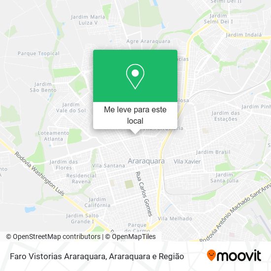 Faro Vistorias Araraquara mapa