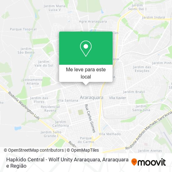 Hapkido Central - Wolf Unity Araraquara mapa